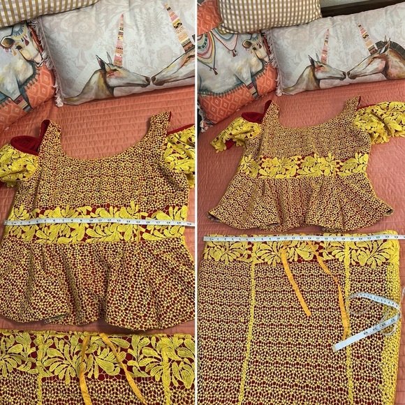 Vibrant African Ankara Style Lace Top & Skirt Set approximate size XL-XXL - Picture 14 of 17